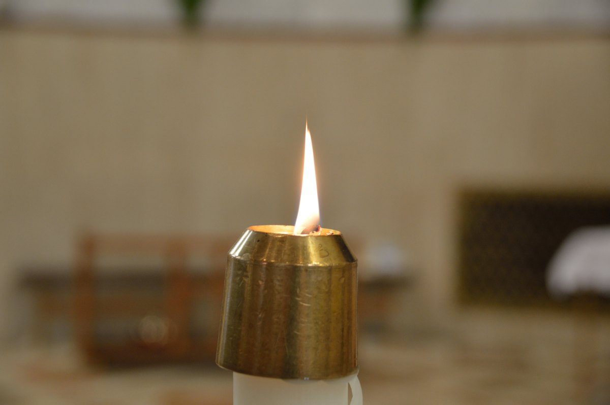 A sanctuary candle