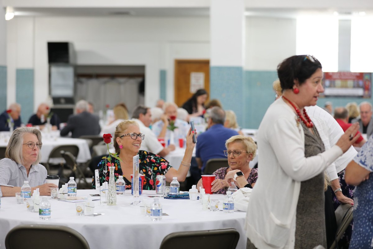Parishioners at the centennial dinner