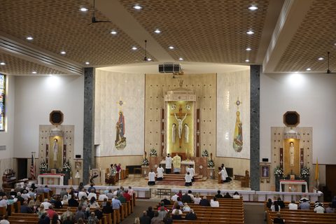 The nave of SS. Peter and Paul, which seats more than 1,700