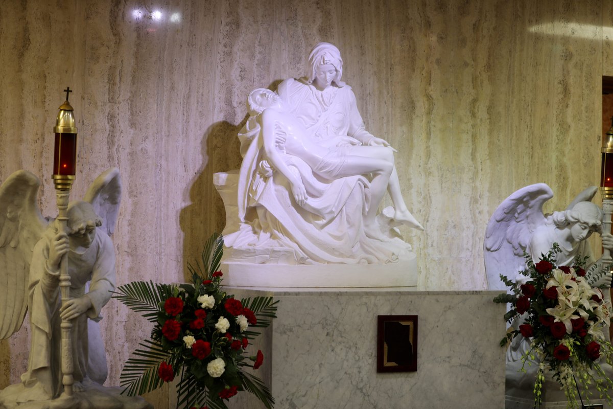 The Pietà shrine inside the church