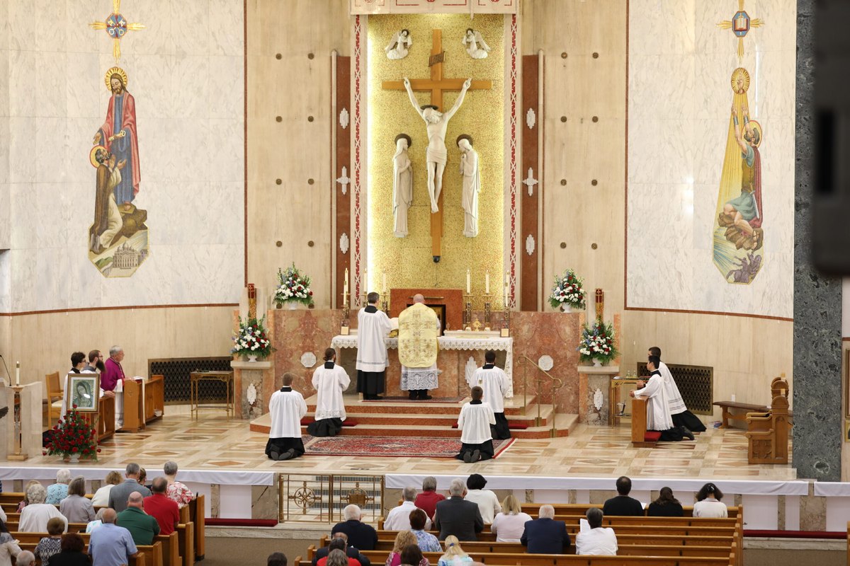 The sanctuary during Holy Mass for the parish's 100th anniversary, June 25, 2023